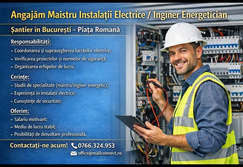Inginer energetic sau maistru instalatii electrice